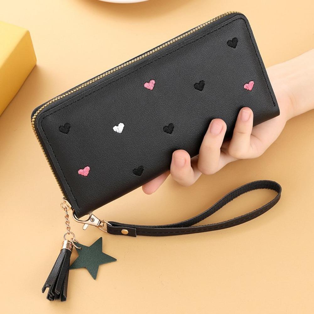 PU Leather Large Capacity Wallet Korean Clutch Bag Fashion Women's Long Wallet  Girls