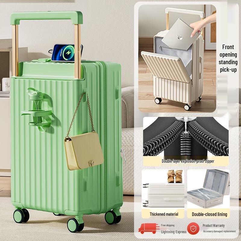 Xiang Le Mei Front-Opening Women s Spinner Luggage