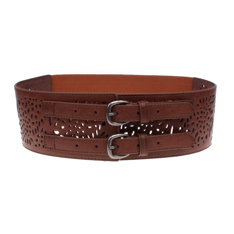 Herbst/Winter Mode Doppelreiher Mantel mit elastischem Bund & breitem Gürtel für Damen