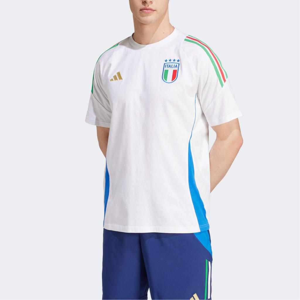 Adidas Tiro 24 Italy Tiro 24 Cotton Casual Sports Crew Neck Short Sleeve T-Shirt Men Tops White IQ2175