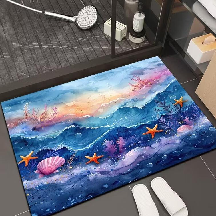 Diatomaceous Earth Non-slip Quick-dry Bathroom Mat – Water Absorbent & Dirt-resistant