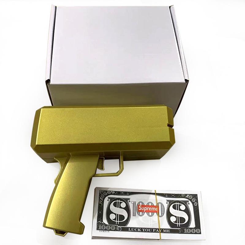 Original Factory Supply New Strange Money Spray Gun Toys, Us Dollars Spray Money Glossy Party Game Wedding Money Spray Machine