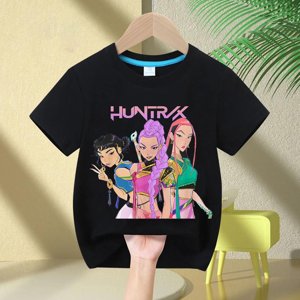 Children's Clothing Fashion Cartoon Print Short-sleeved Top Casual Loose T-Shirts Girls