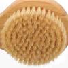 Long Handle Pig Bristle Bath Brush Bamboo Shower Back Scrubber Body Cleaning Tool For Disabled Bath Brushes Sponges