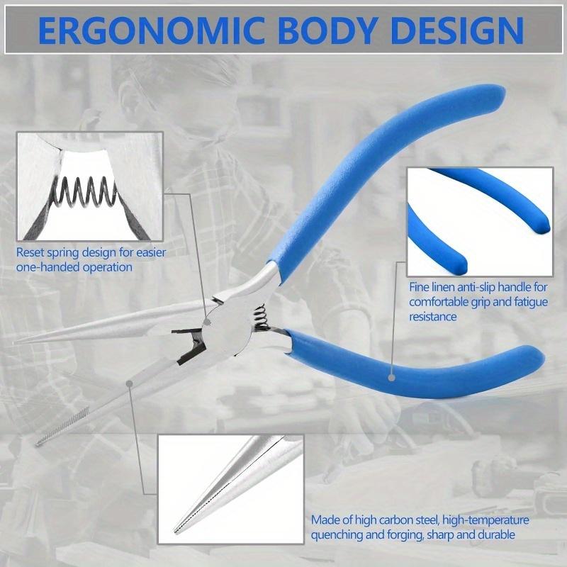 1Pc Multi Tool Long Nose Plier Needle Nose Plier Forceps Repair Hand Tool For DIY Jewelry Making, Electronics Repair Etc