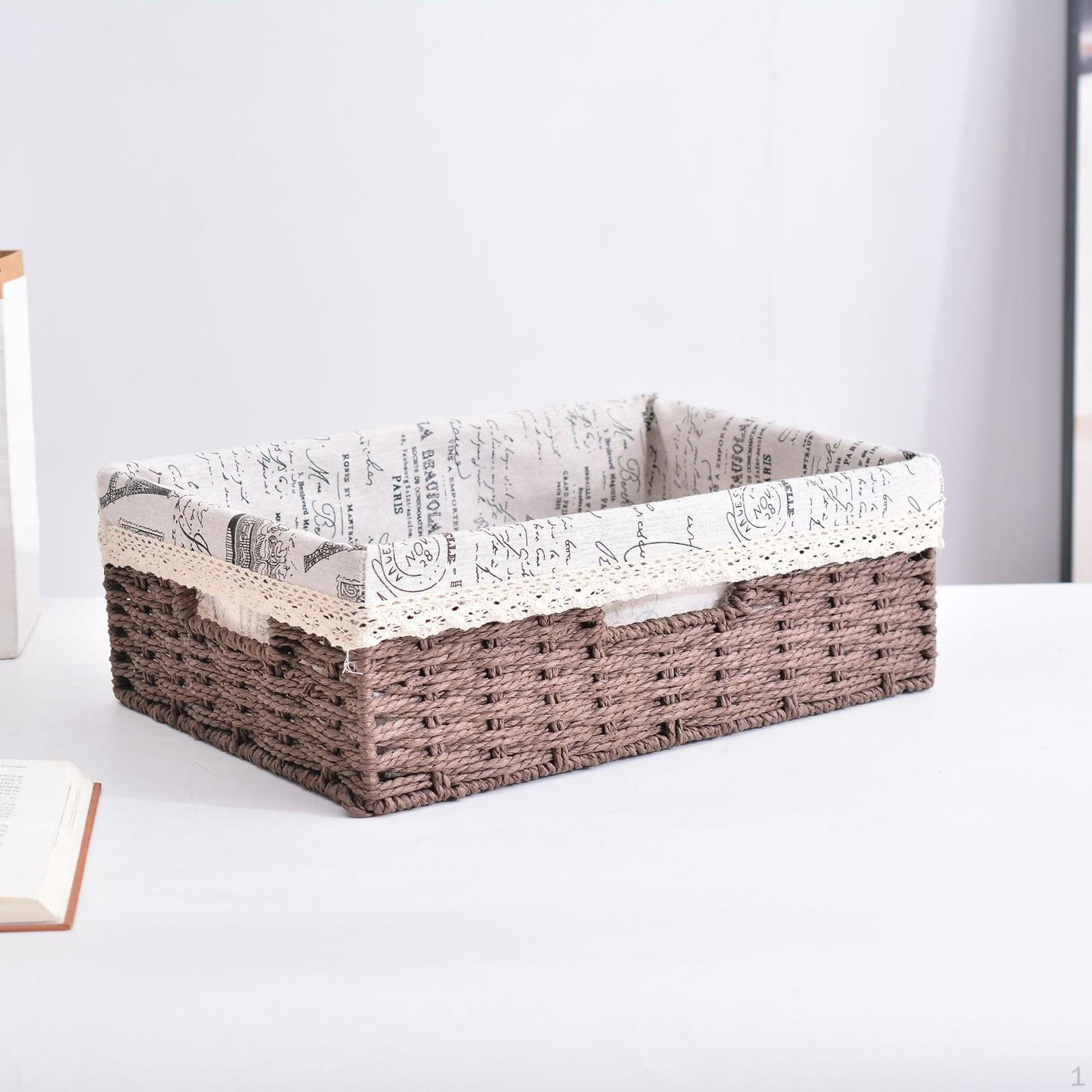 Настольный органайзер, Плетеная корзина для хранения, Декоративный органайзер из веревки для бумаги Ручной
