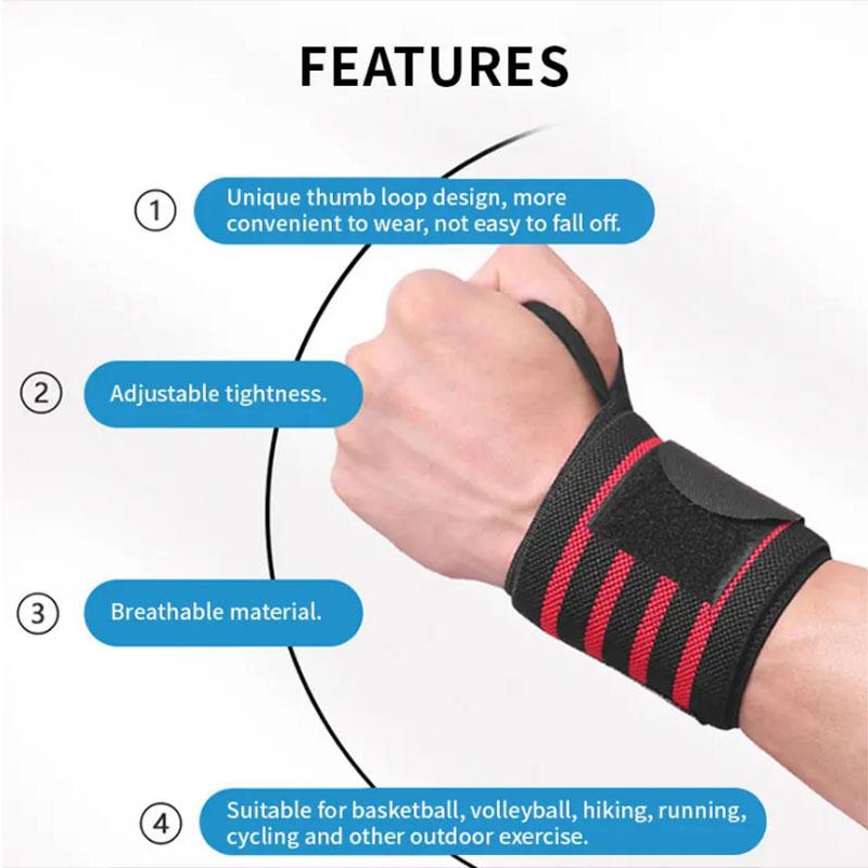 Wristband Wrist Support Brace Fitness Wrist Wraps Sports Gym Dumbbell Training Strength Weight Lifting Protective Equipment