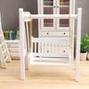 1:12 Swing Chair Model White Garden Swing Miniature Furniture Dolls Accessory