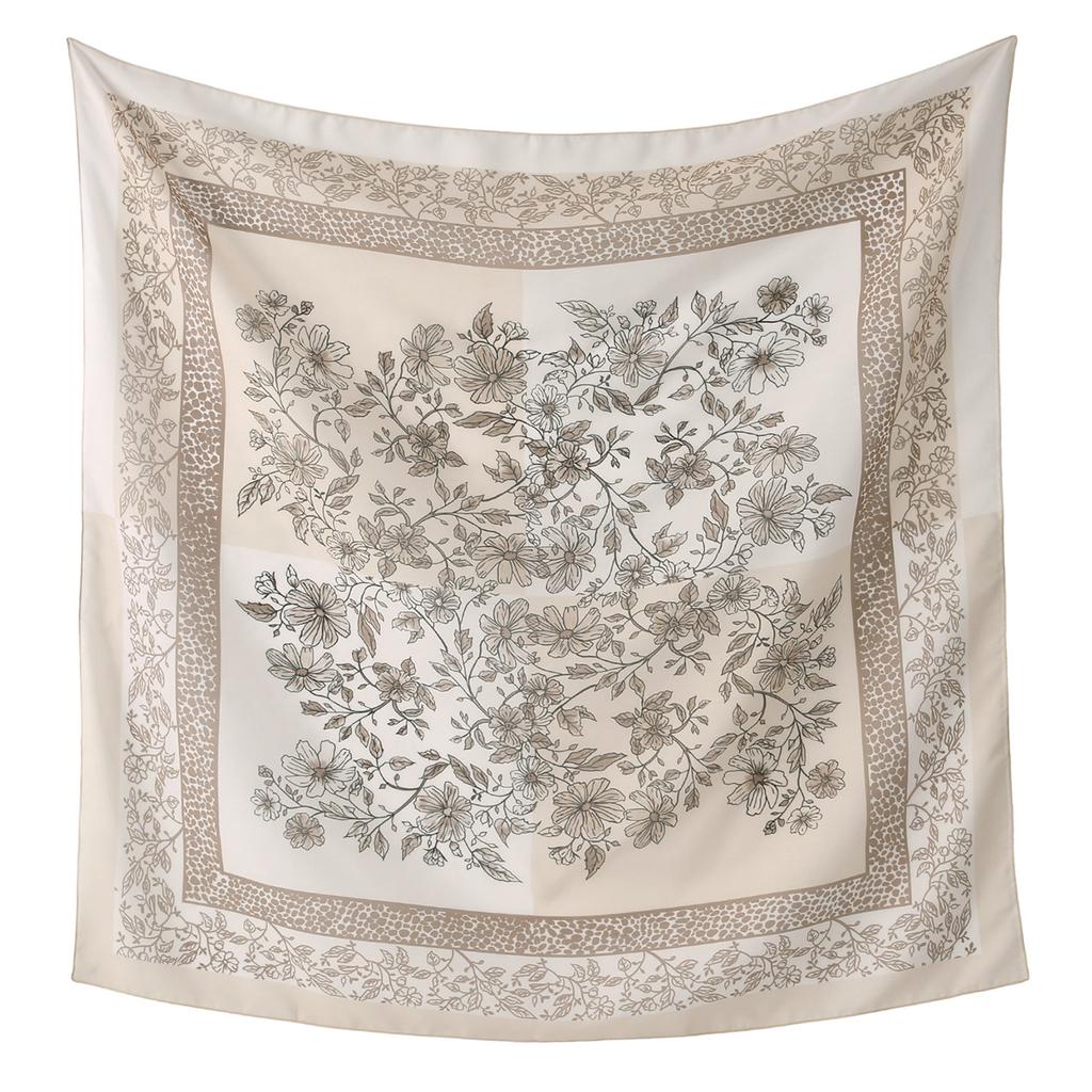 Newest Style Women Scarf Square Tencel Printed Handkerchief Fashion Temperament Beach Sunscreen Shawl