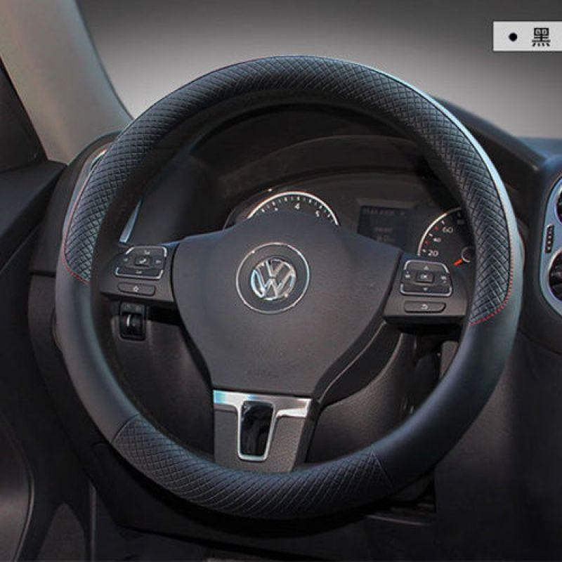 Kožený potah volantu do auta Pro Volkswagen Suiteng Langyi Maiteng Tiguan L Golf 7 Weiling Polo Santana Čtyři roční období