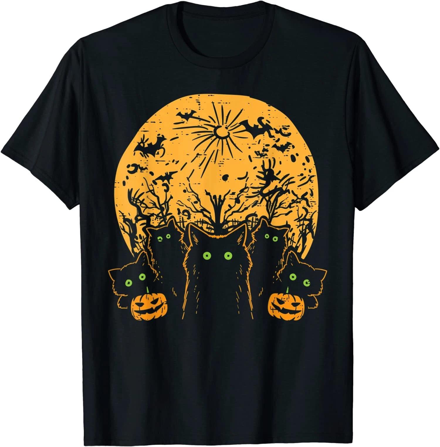 Men s and Women s T-shirts NEW LIMITED Black Cats Halloween Animal Men Women Great Gift Idea T-Shirt S-3XL XXXL