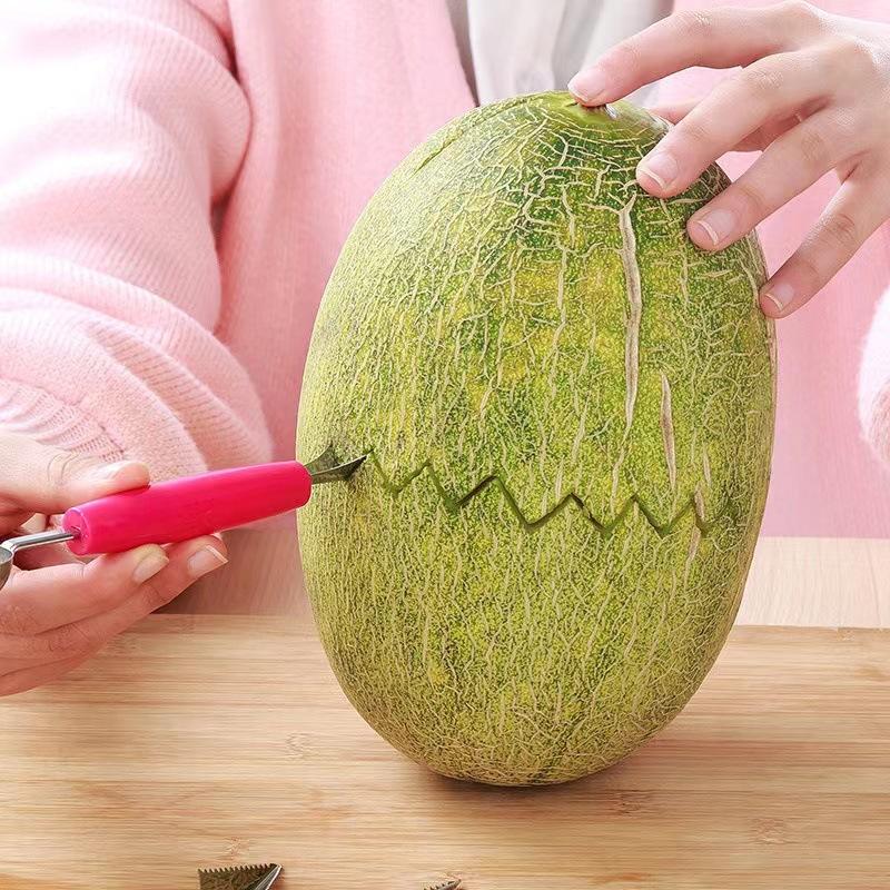 Multifunktions-Fruchtschnitzmesser Wassermelonen-Ausstecher Eisdiele Kugel-Schöpflöffel Löffel Ausstecher Küche DIY Kalte Speisen Werkzeuge Gadgets