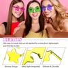 10 Pack StarParty Glasses Rimless Tinted Party Colorful Transparent Sun Glasses Pentagram Glasses for Women Men