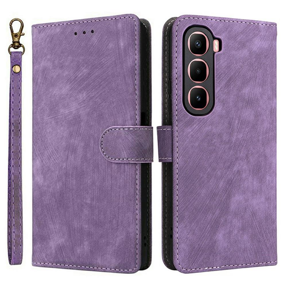 

For Infinix Hot 60 Pro+ 4G X6886 Case Wallet RFID Blocking PU Leather Phone Cover Stand with Strap Purple