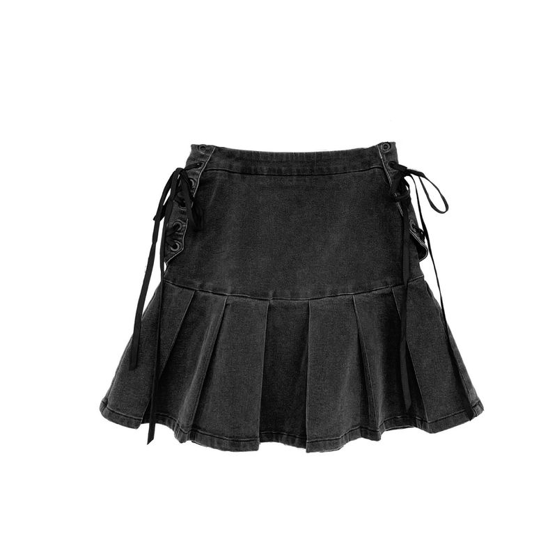 

Amazon Lace-up Skirt Oversize Women s Clothing Black L