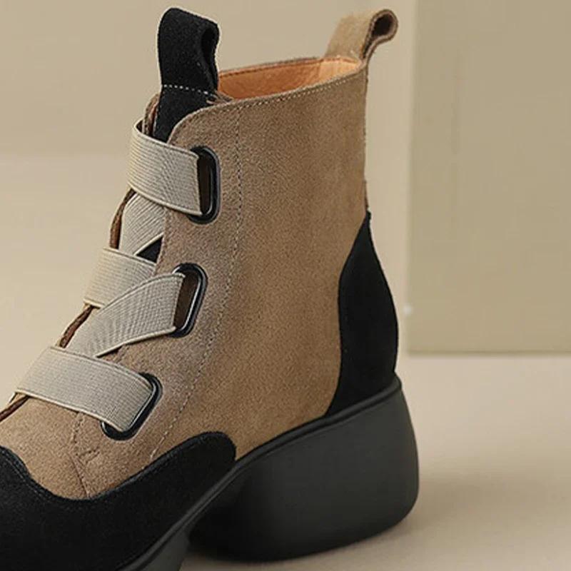 Women’s Ankle Boots Designer Casual Sport Shoes Fashion Winter Women Heeled Boots 2025 New Walking Dress Femme Chelsea Boots