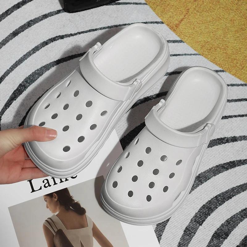 Fashion Thick Bottom Cloud Sandals Women Round Toe Soft Sole Platform Sandals Woman Summer Hollow Out Non-Slip Casual Sandalias Mujer