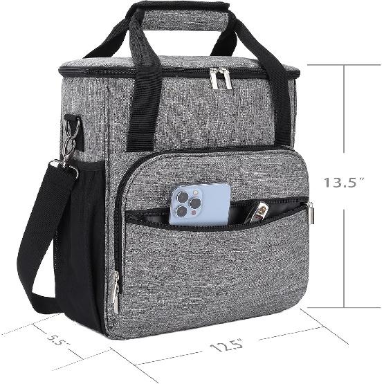 Coffee Maker Carring Bag for Keurig K-Mini/K-Mini Plus, Storage Tote Case for Travel, Grey
