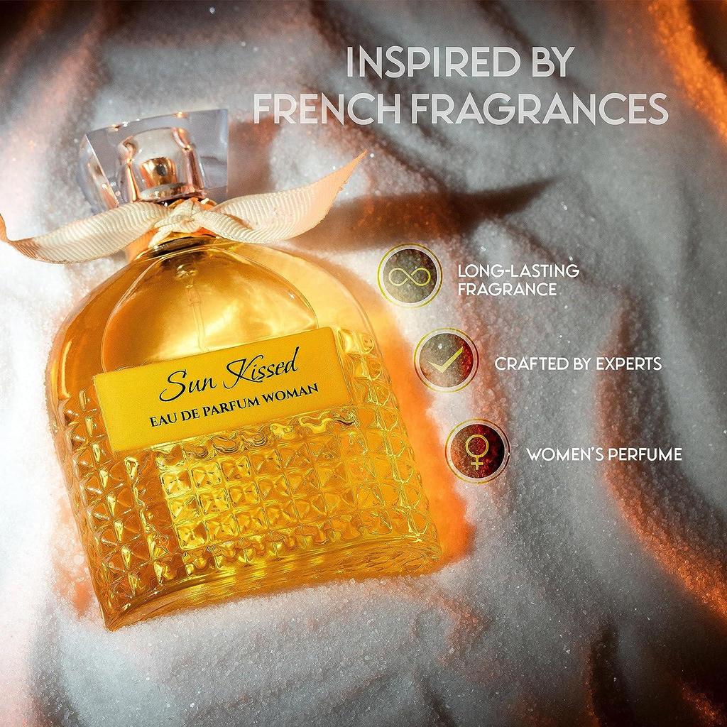 Renaissance Sun Kissed Perfume For Women | 100 ML | Eau De Perfume | Luxury Long Lasting Fragrance Natural Spray | Pack Of 1