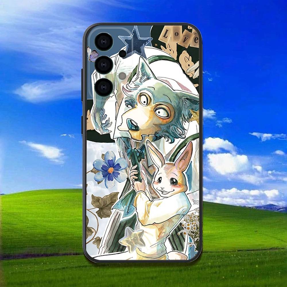 Phone Case For Samsung Galaxy A13,A21s,A22,A31,A32,A52,A53,A71,A80,Cute B-Beastars Anime Soft Black Shell