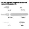 10Pcs Clear Empty Acrylic Marker Soft Brush Head Refillable Empty Paint Pen Multipurpose Drawing Tool For Painting