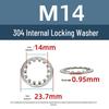 304 Stainless Steel Multi-Tooth Locking Washer M2-M30 - Anti-Slip, Anti-Loosening Flower Pattern