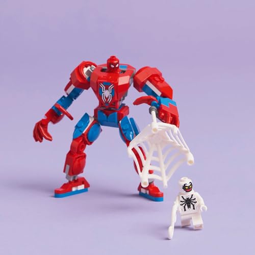LEGO Marvel Spider-Man Mech vs. Anti-Venom Toys Birthday Gifts Blocks Educational Boys Girls Kids Ages 6 7 8 9 Marvel Goods Figures 76308