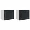 Wall Cabinet PORTO 2 Pcs Black Engineered Wood