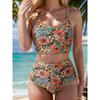 Nouveau Maillot de Bain Bikini Sexy Bikini Imprimé Taille Haute Maillot de Bain à Fente pour Femmes
