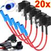 32V MINI SMALL MEDIUM Size Car Fuse Holder Add-a-circuit TAP Adapter Micro Mini Standard ATM Blade Fuse for Cars Vans 20/10/5pcs Fuse Holders1