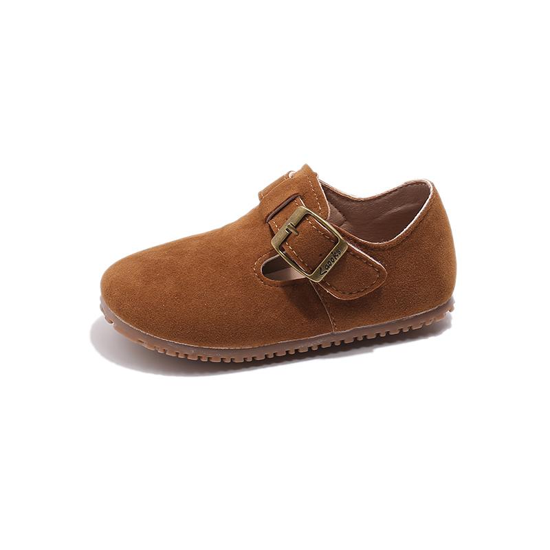 

Children s Korean-style girls fashion leather shoes boys beanie shoes single shoes 25