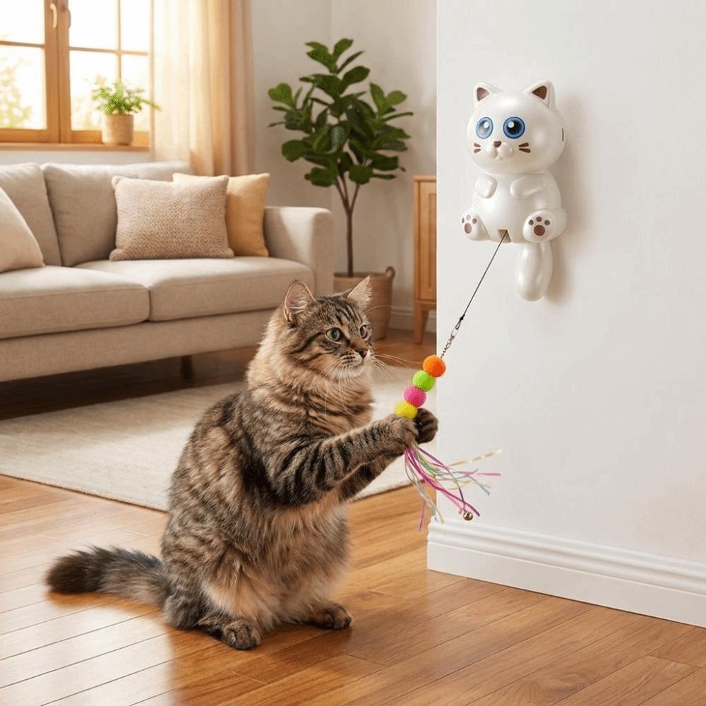 Retractable Automatic Lifting Cat Toy Elastic Rope Kitten Teasing Toy Electric Cat Toy Indoor Cat