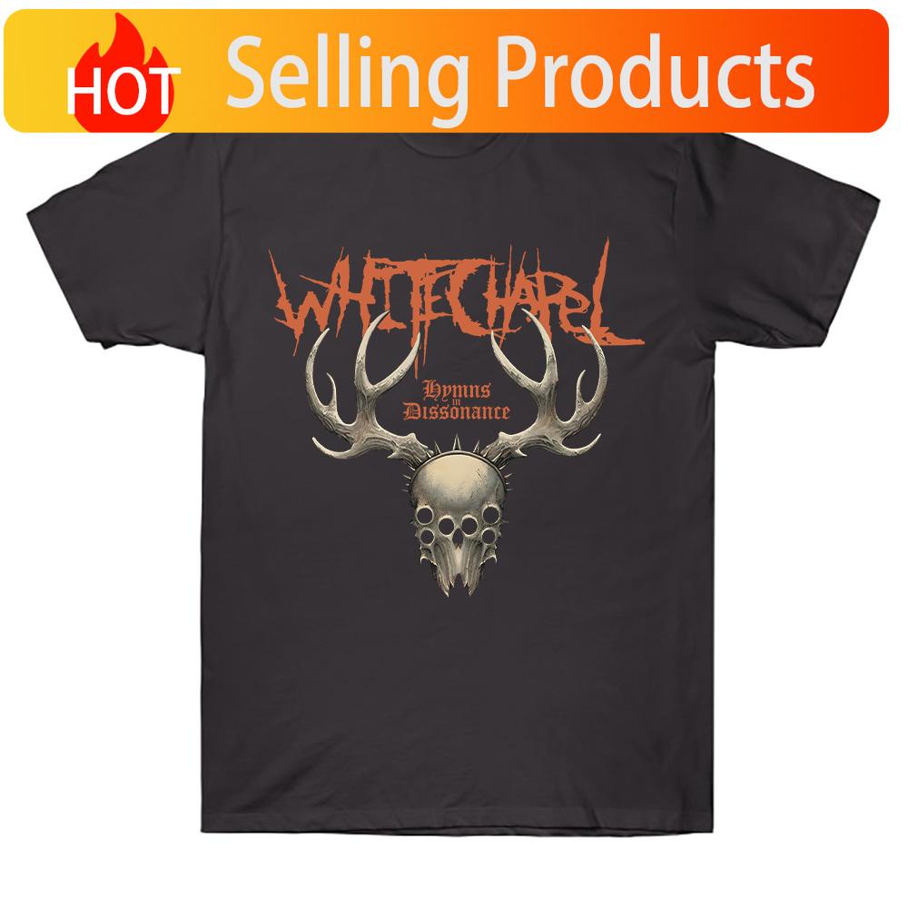 Whitechapel Baumwoll-T-Shirt Whitechapel Hymns in Dissonance Grafik-T-Shirts Retro Gothic Lässig Rundhals Kurzarm Unisex