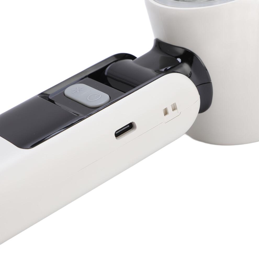 Przenośny ręczny wentylator z lampką, 4000 mAh, chłodzenie lodowe, składany, biały