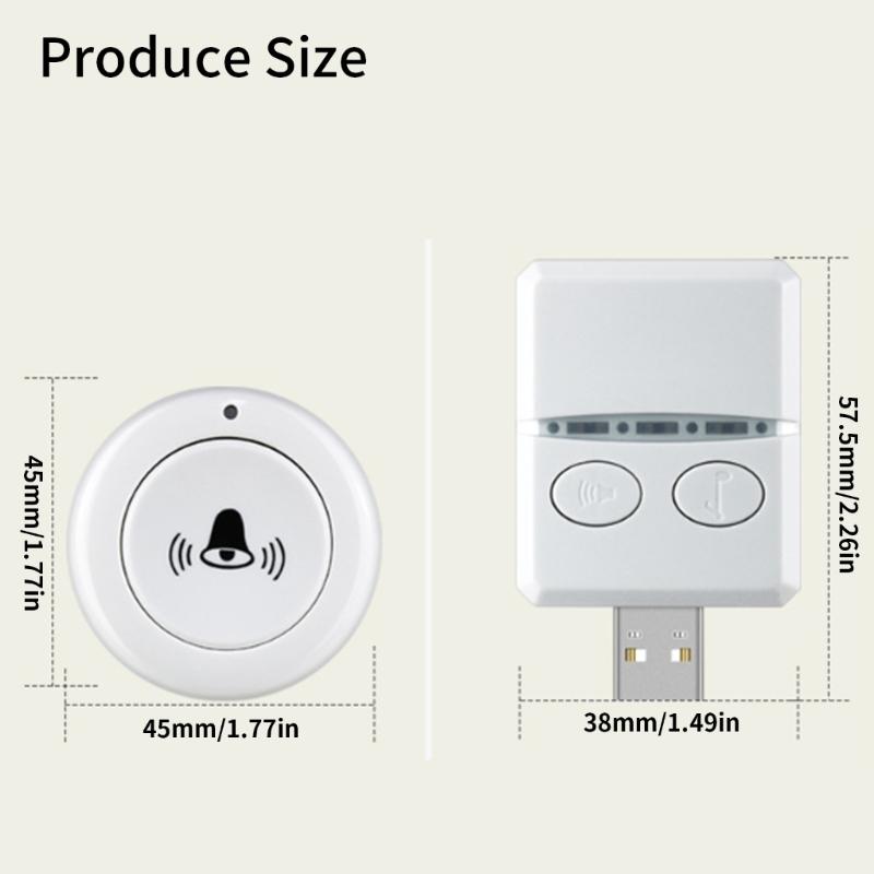 Power Wireless Doorbell with Adjustable Sound Level Long Distances Signal Elegant Designs for Household Use