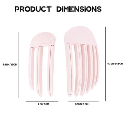 New 2pcs Wind Shaping Styling Comb for Fluffy Bangs No-Trace Hair Root Lifting Clips