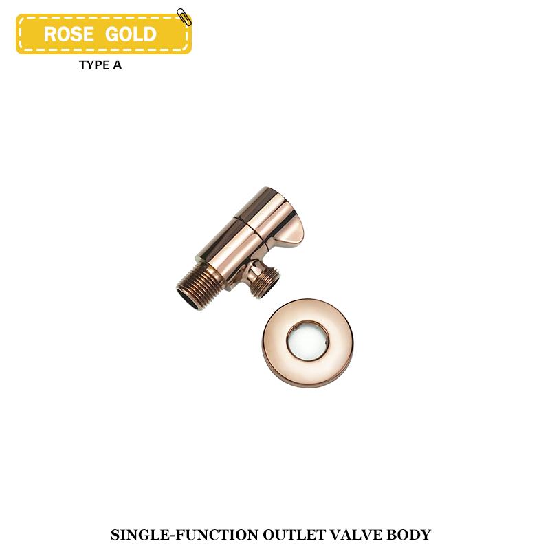 Brass Black Angle Valve Wall-Mounted Single And Double Outlet Valve External Thread G1/2 Stop Valve Bathroom Kitchen Accessories
