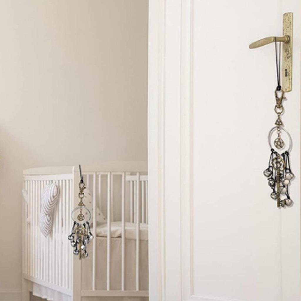 Retro čarodějnické zvonky na dveře Čarodějnictví Zvonky Potřeby Wiccanská dekorace Oltářní zvonek Starověké magické klíče 1ks Dekorace pro ochranu domova