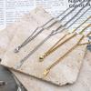 Accessories Light Luxury 18K Titanium Steel Clavicle Chain Female Geometric Oval Buckle Double Layer Stacked Necklace