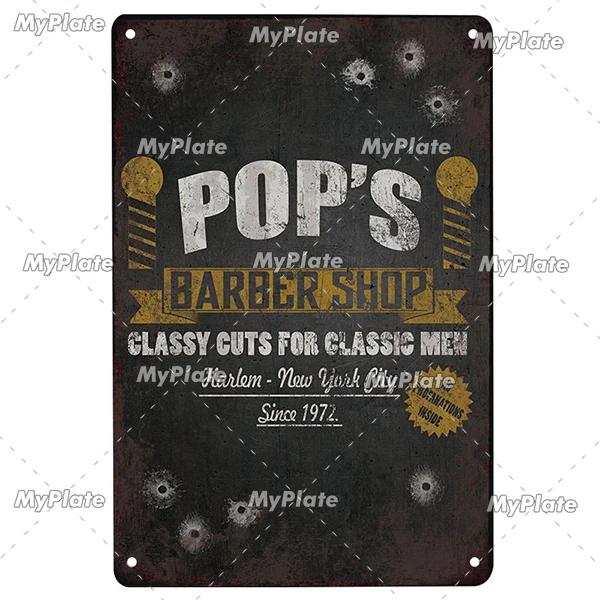 BARBER Tin Sign Metal Sign Retro Plaque Home Decor Metal Vintage Man Cave Bar Pub Club Home Wall Decoration