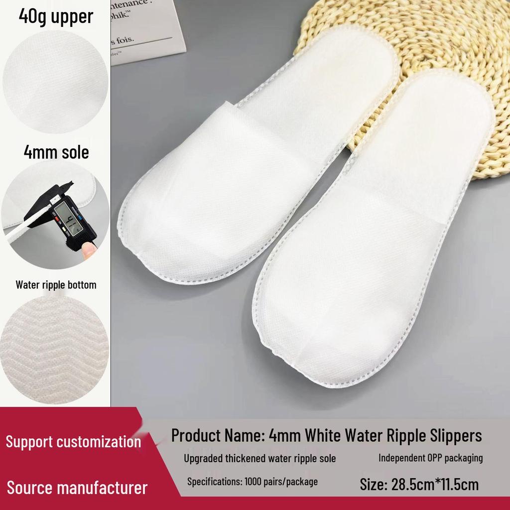 Verdickte Vlies-Einwegpantoffeln für Hotel, B&B, Zuhause, Gäste und Reisen - Waschbar