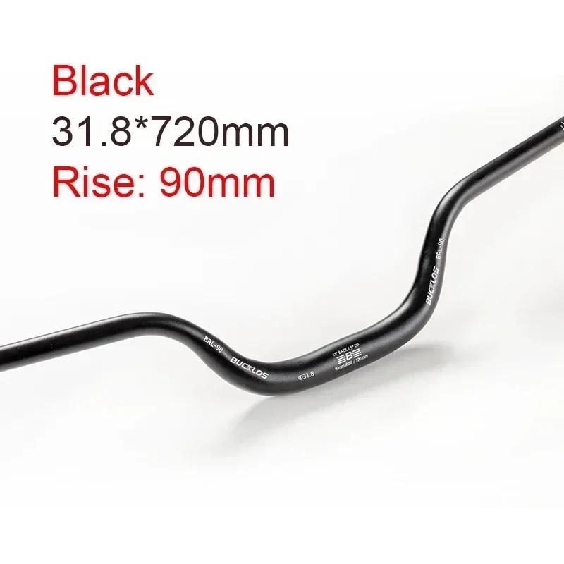 BUCKLOS Manubrio MTB 580/620/720/780MM Manubrio a Rondine per Bicicletta 25.4MM 31.8MM Manubrio per Mountain Bike in Alluminio Riser Bar