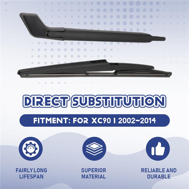 M63K-Rear Windshield Wiper Arm And Wiper Blade Set 8659502 30649040 For VOLVO XC90 I 2002-2014