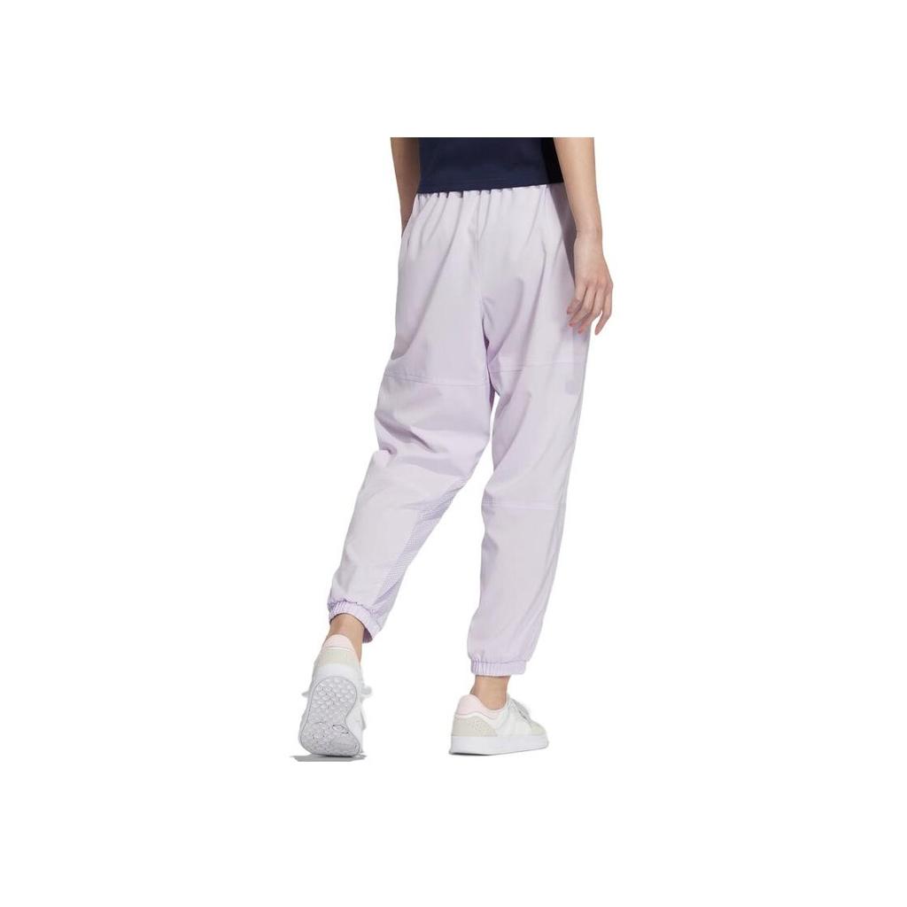 Adidas Neo Casual Woven Solid Color Stripe Sports Pants Women Bottoms Purple HS8861