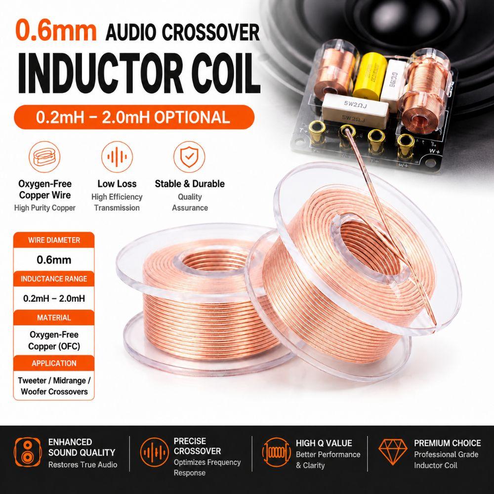 Copper Speaker Crossover Inductor Coil 0.6mm Audio Coil Durable Speaker Coil