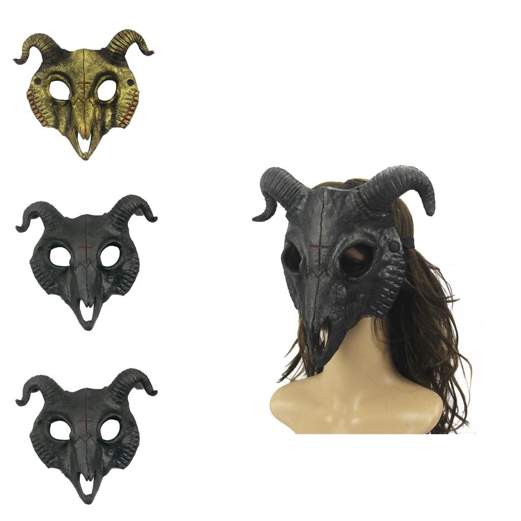 Goat Mask For Halloween And Carnival Parties High-quality Pu Animal Mask