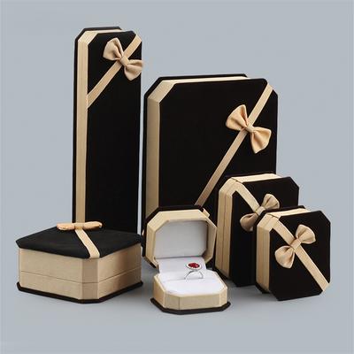 Flip-top Jewelry Gift Box Display Necklace Ring Bracelet Velvet Empty Box Set for Jewelry Organization Holiday Gift Packaging