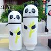 Rotating Pen Holder Pencil Case Desktop Stand Up Cartoon Animal Design School Pouch Silicone Storage Bag for Home Office Supplies Retractable