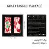 Elegant French Tip Glitters Press On Nail 48PCS Set Long Coffin Shape Snowman Christmas Theme Artificial Nail For Gift