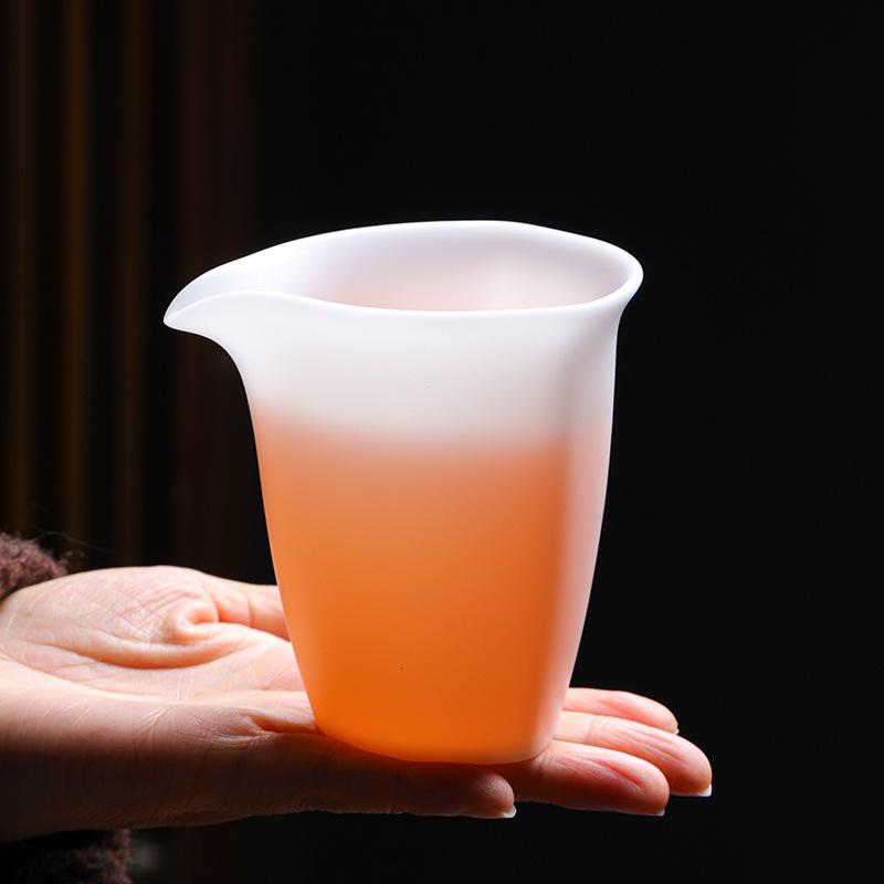 High-end Vegetarian-fired Suet Jade Porcelain Ice-type Kung Fu Tea Set, Household Gifts for Customers, High-end Business Gift Set